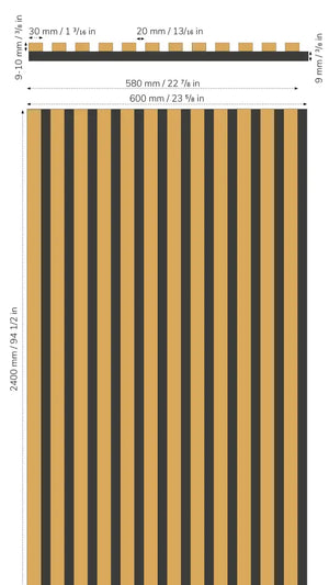 Set Bookmatching da 6 pannelli acustici Slate-Lite ARCTIC WHITE, 240 × 60 cm